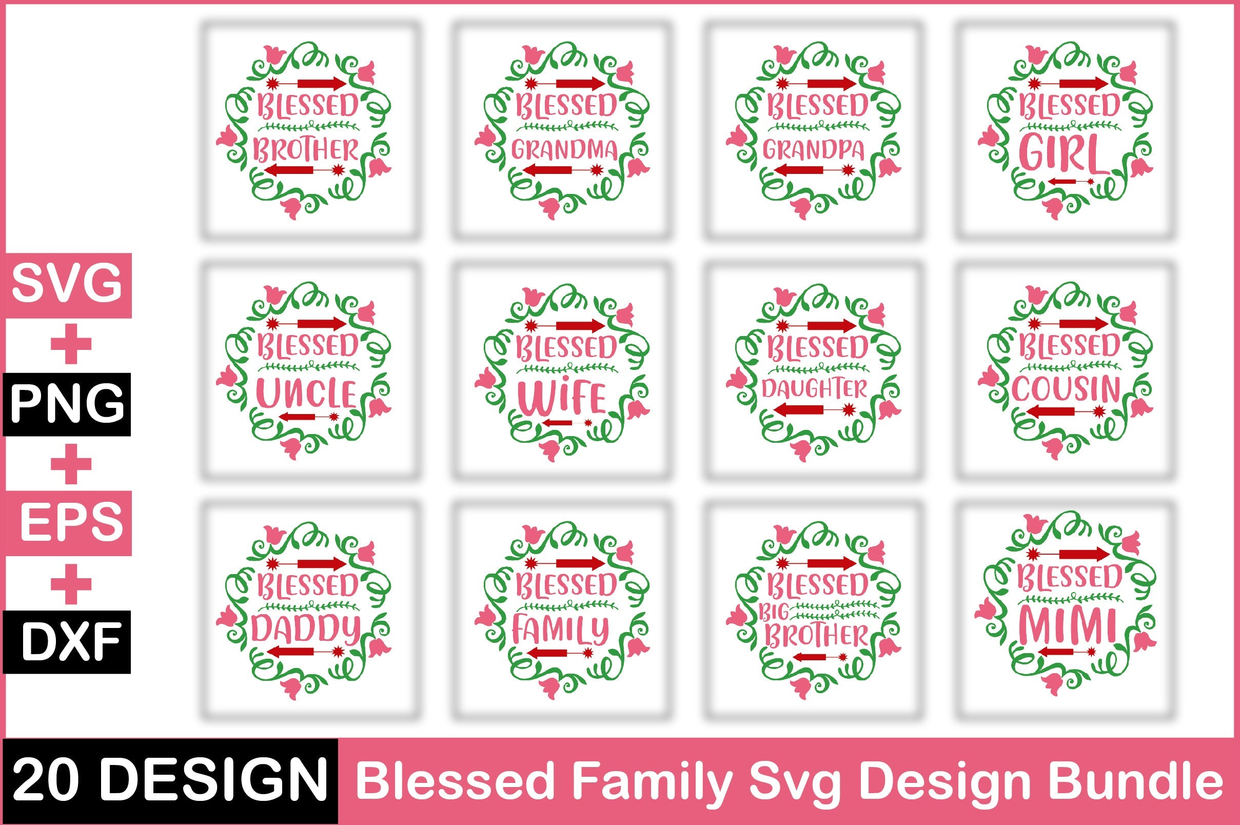 Blessed Family SVG Bundle