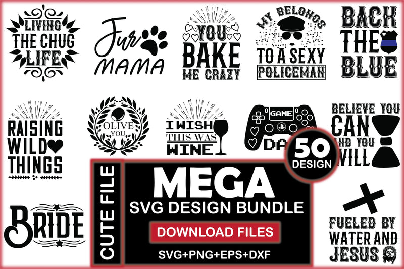Mega SVG Bundle 8 - CraftNest - Digital Crafting and Art