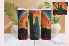 Desert Cactus Neon Western Tumbler Wrap Bundle - CraftNest - Digital Crafting and Art