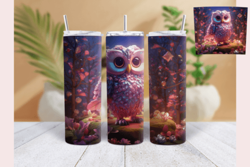 Neon Owl Tumbler Wrap Bundle - CraftNest - Digital Crafting and Art