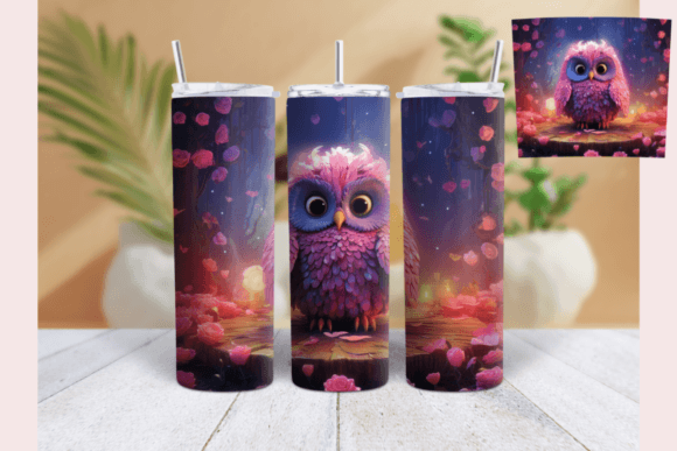 Neon Owl Tumbler Wrap Bundle - CraftNest - Digital Crafting and Art