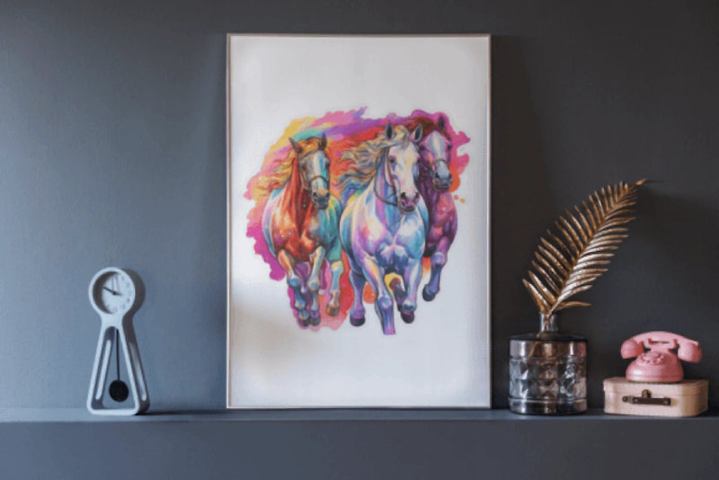 Neon Western Horses Sticker Clipart Bundle - CraftNest - Digital Crafting and Art