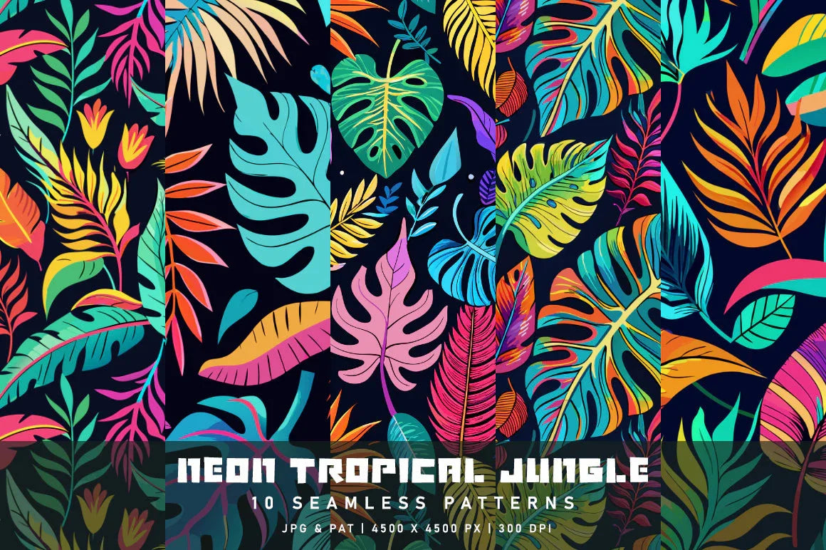 Neon Tropical Jungle