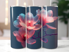 Neon Flowers Tumbler Wrap - CraftNest - Digital Crafting and Art