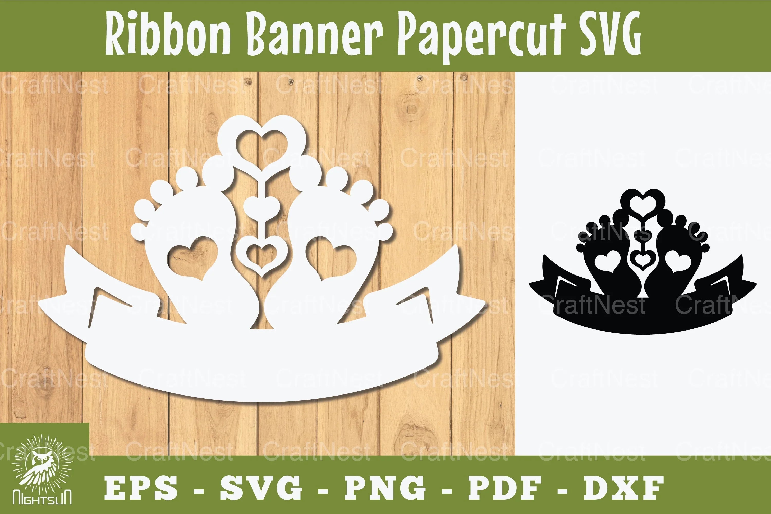 New Baby Ribbon Banner Papercut Clipart Bundle - CraftNest - Digital Crafting and Art
