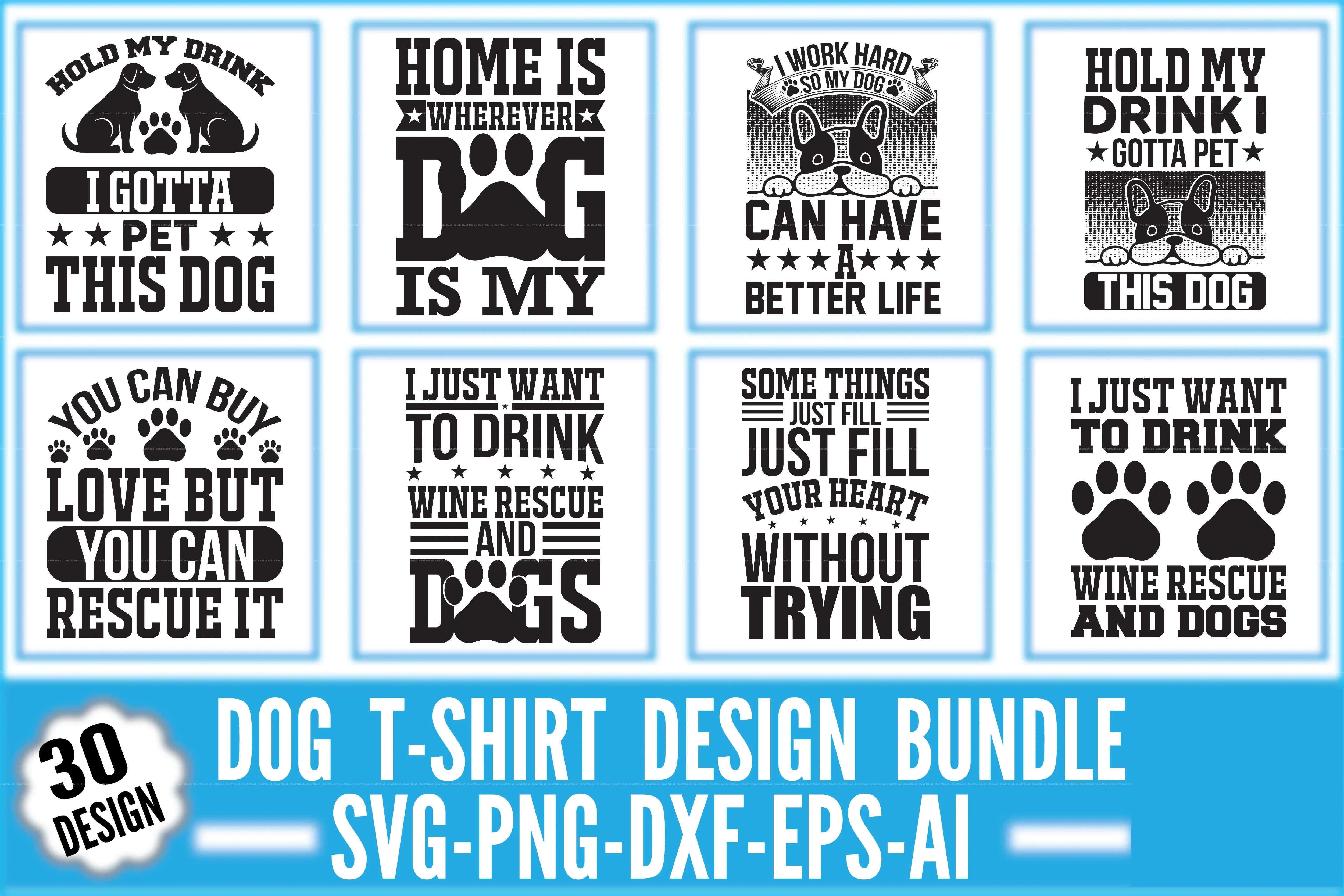 Dog Design SVG Bundle 4 - CraftNest - Digital Crafting and Art