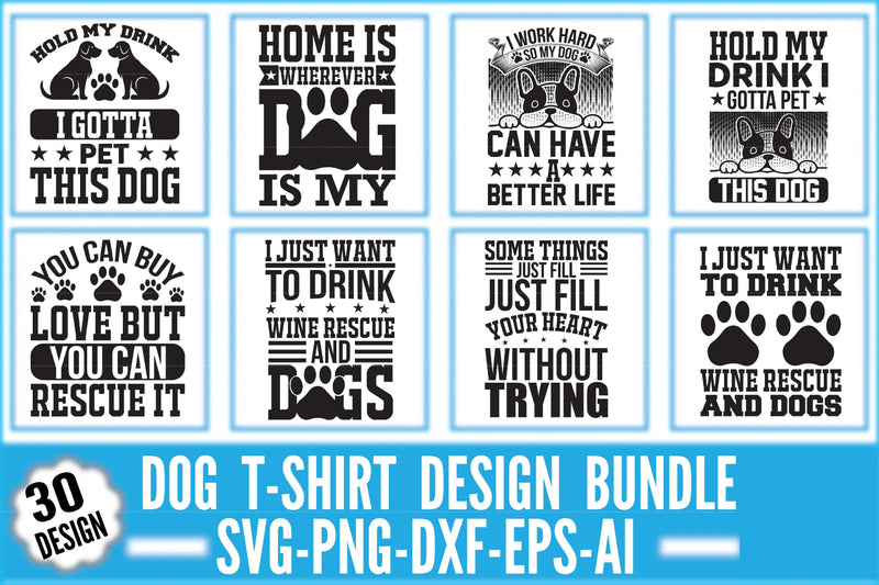 Dog Design SVG Bundle 4 - CraftNest - Digital Crafting and Art
