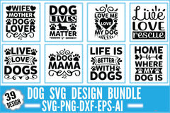 Dog Design SVG Bundle 3 - CraftNest - Digital Crafting and Art