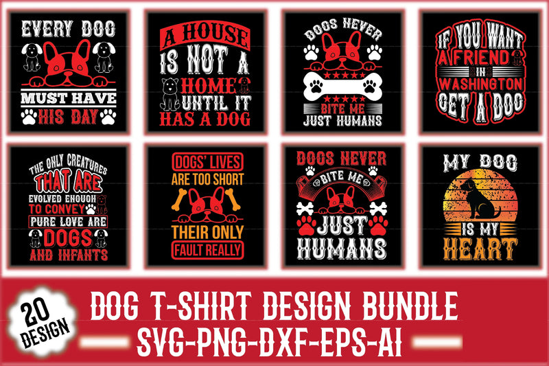 Dog Design SVG Bundle 5 - CraftNest - Digital Crafting and Art