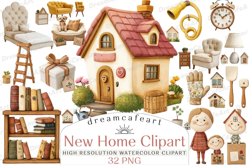 New Home Clipart Bundle - CraftNest - Digital Crafting and Art