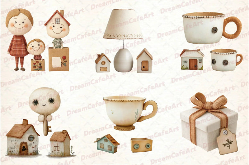 New Home Clipart Bundle - CraftNest - Digital Crafting and Art