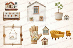 New Home Clipart Bundle - CraftNest - Digital Crafting and Art