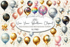 New Year Balloon Clipart Bundle