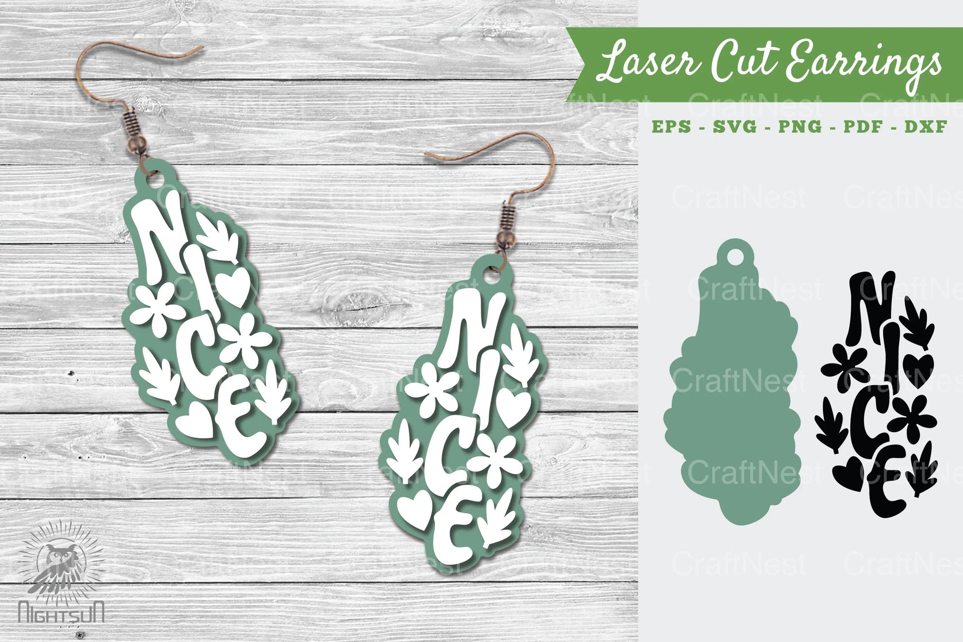Elegant Laser Cut Earrings SVG Bundle - CraftNest - Digital Crafting and Art