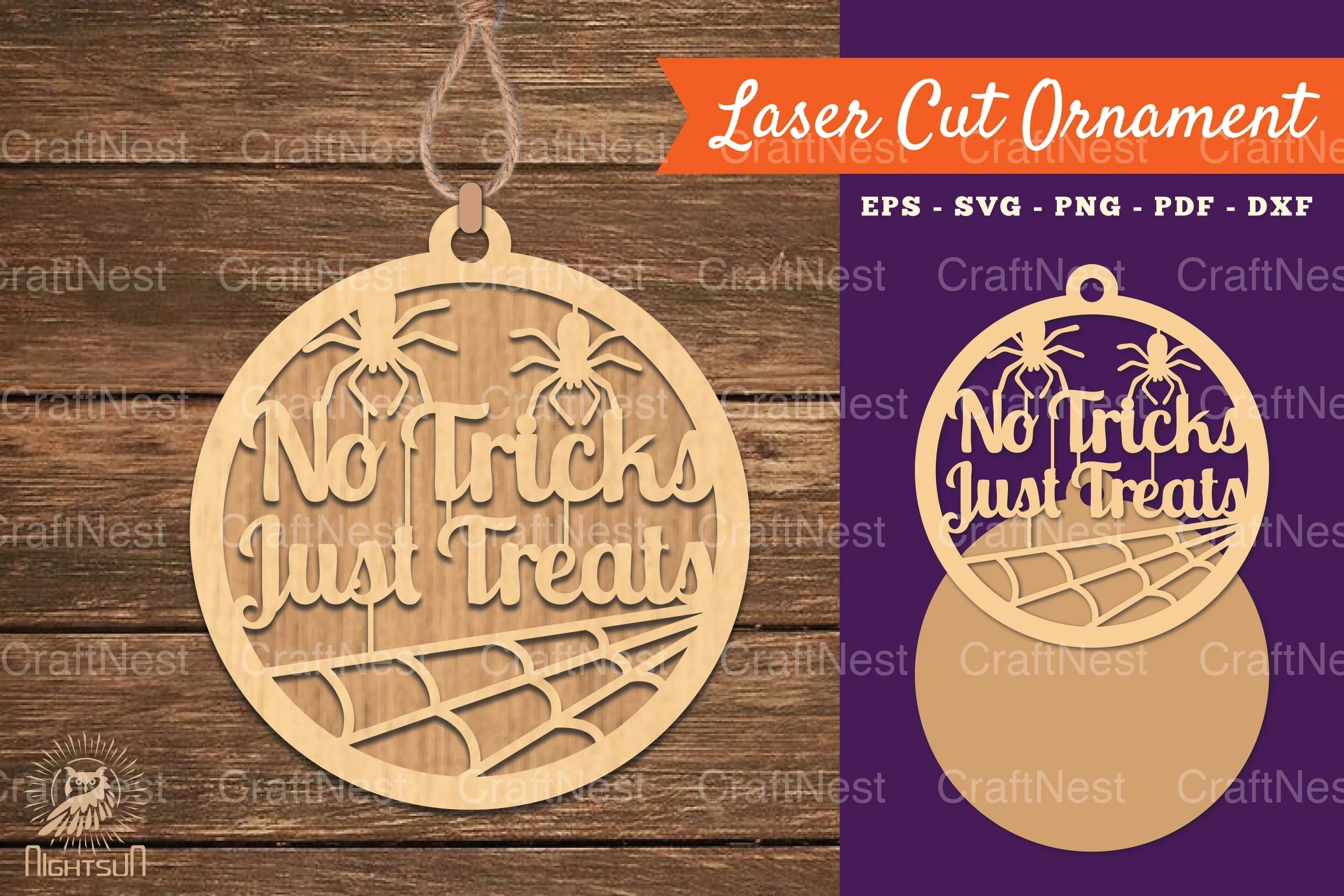 No Tricks Just Treats Laser Cut Ornament Clipart Bundle - CraftNest - Digital Crafting and Art