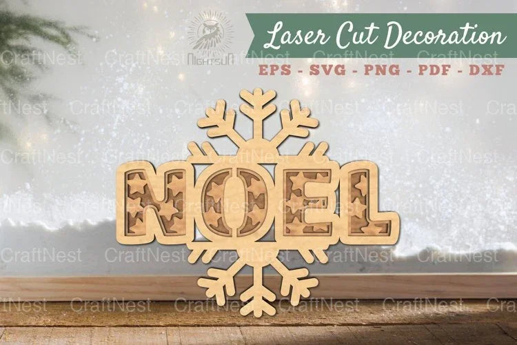 Noel 3D Lasercut Decoration SVG Bundle - CraftNest - Digital Crafting and Art