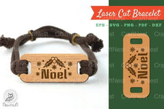 Noel Laser Cut Bracelet Design Bundle - CraftNest - Digital Crafting and Art