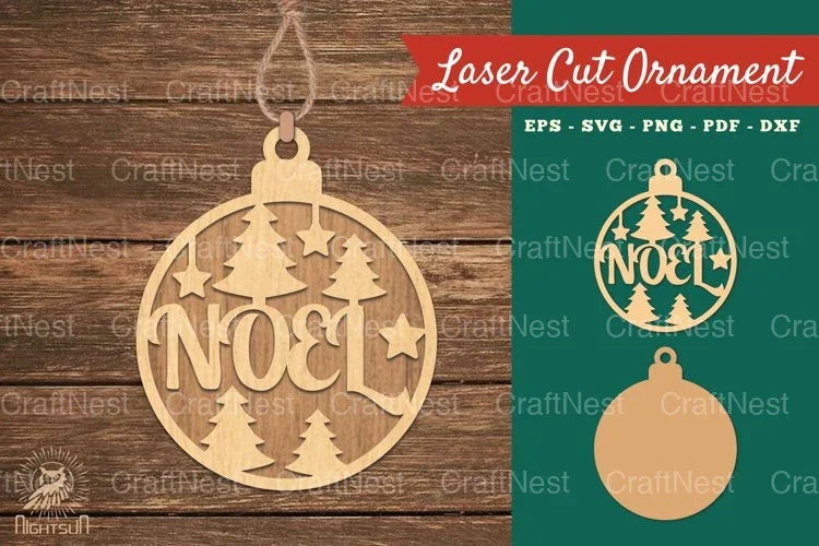 Noel Laser Cut Ornament SVG Bundle - CraftNest - Digital Crafting and Art