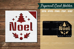 Noel Papercut Card Holder Clipart Bundle - CraftNest - Digital Crafting and Art