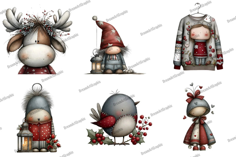 Nordic Christmas Clipart Bundle - CraftNest - Digital Crafting and Art
