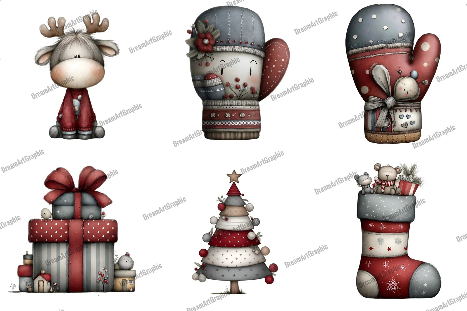 Nordic Christmas Clipart Bundle - CraftNest - Digital Crafting and Art