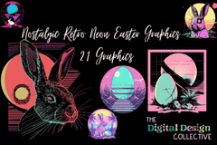 Nostalgic Neon Easter Graphics Collection - CraftNest - Digital Crafting and Art