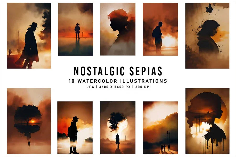 Nostalgic Sepias - Wall Art - CraftNest - Digital Crafting and Art