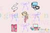 Nurse Coquette Bow Clipart Bundle