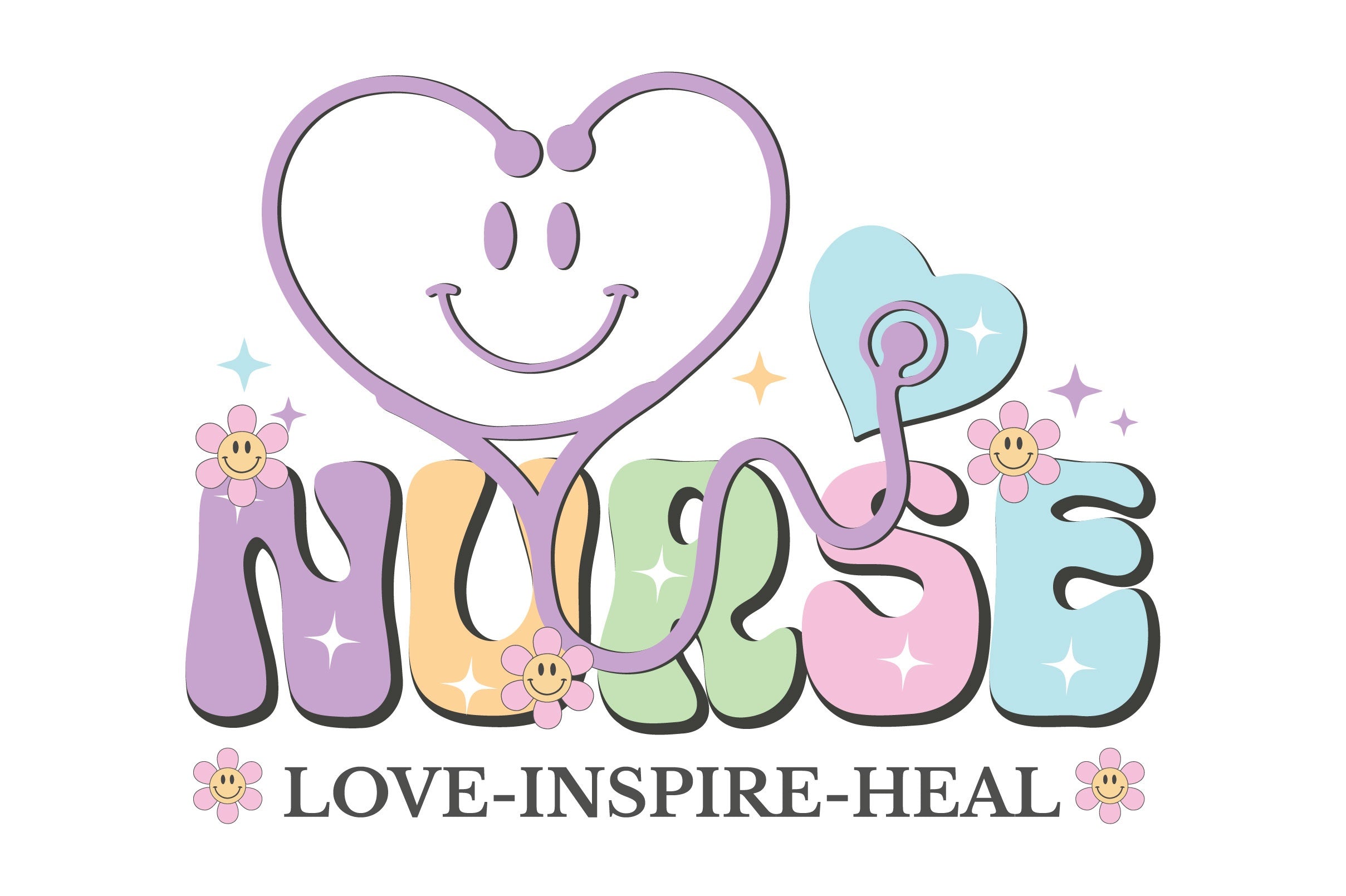 Nurse Love Inspire Heal SVG Bundle