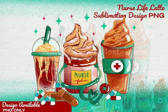 Nurse Fuel Coffee Latte Clipart Bundle for Nurse Life - CraftNest - Digital Crafting and Art