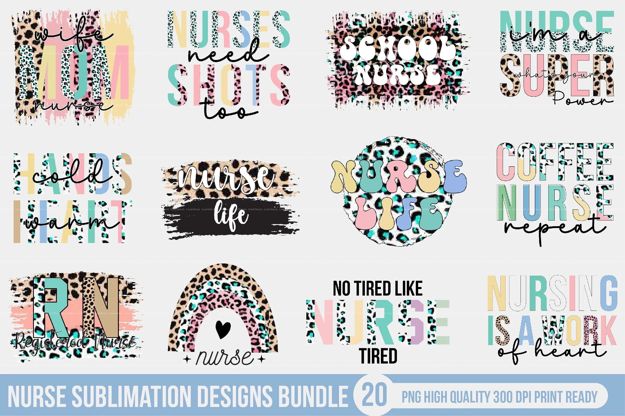 Nurse Clipart Bundle for Healthcare Designs