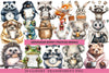 Quirky Frazzled Animals Clipart Bundle