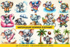 Summer Elephant Clipart Bundle