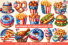 Fast Food for 4th of July Clipart