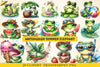 Summer Frog Clipart Bundle