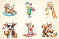 Summer Animals Clipart Bundle - CraftNest - Digital Crafting and Art