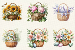 Flower Basket Clipart Bundle - CraftNest - Digital Crafting and Art