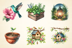 Summer Garden Clipart Bundle - CraftNest - Digital Crafting and Art