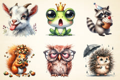 Funny Frazzled Quirky Animals Clipart Bundle - CraftNest - Digital Crafting and Art