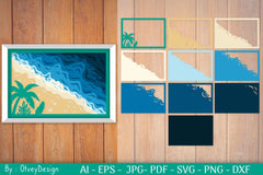 Ocean Shadow Box SVG Bundle for Cricut - CraftNest - Digital Crafting and Art