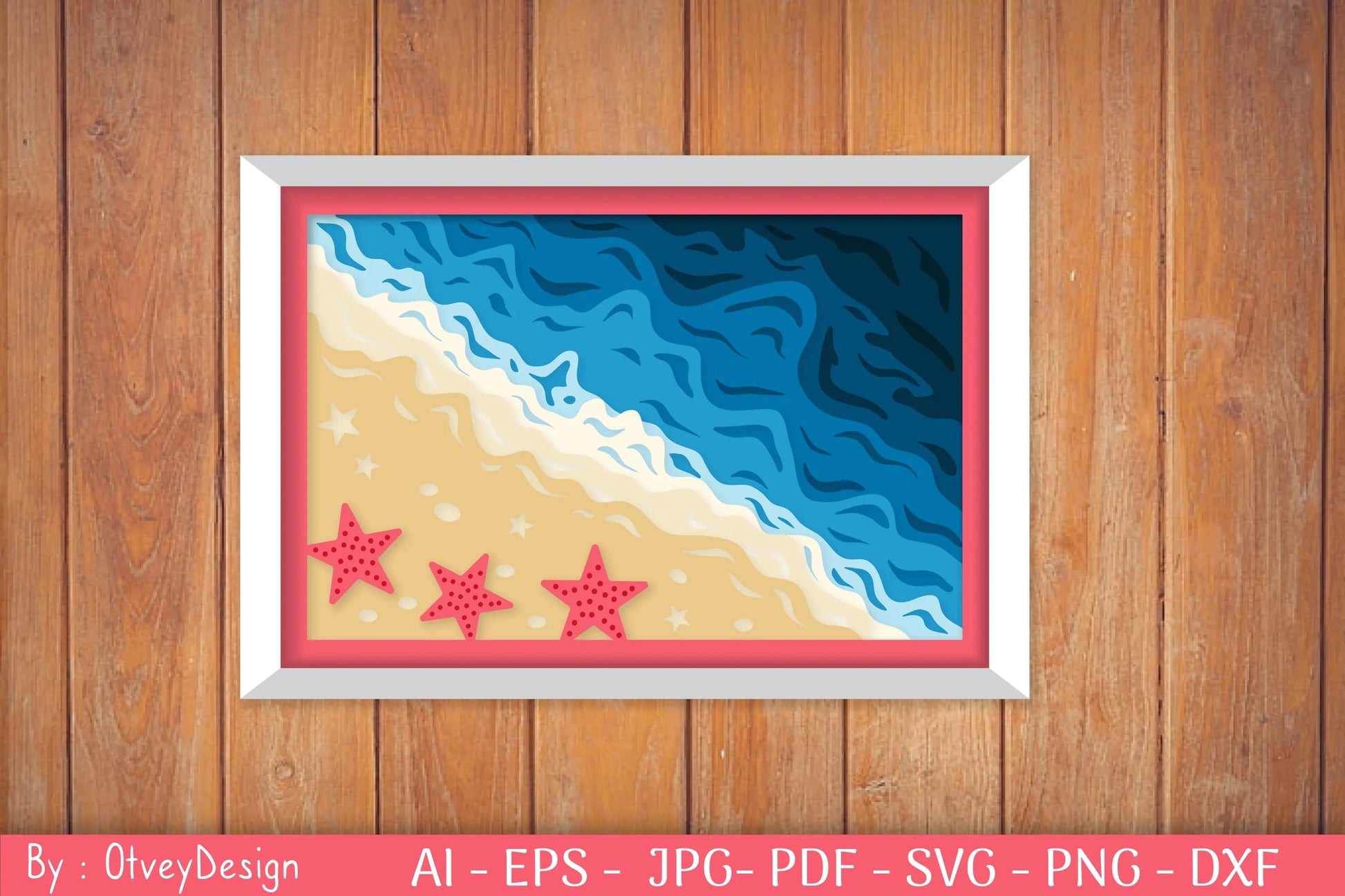 Ocean Shadow Box SVG Bundle for Cricut - CraftNest - Digital Crafting and Art