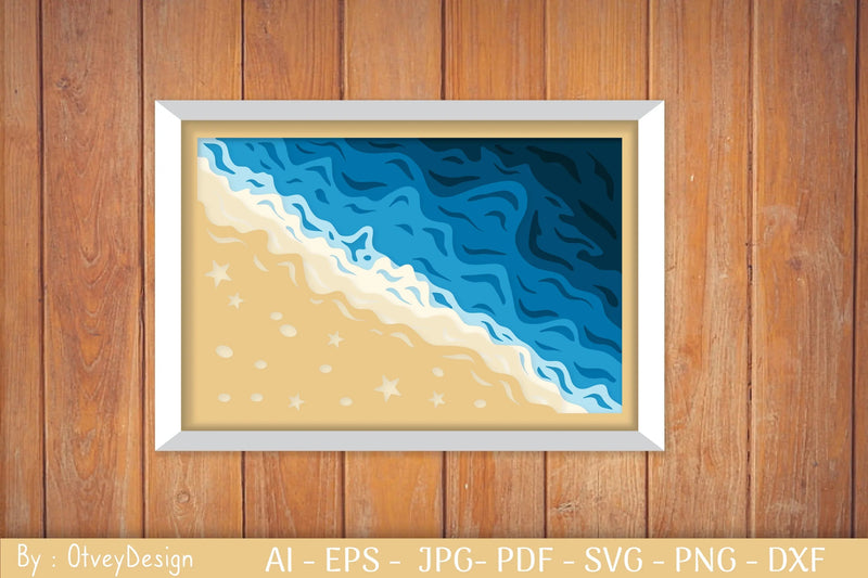 Ocean Shadow Box SVG Bundle for Cricut - CraftNest - Digital Crafting and Art