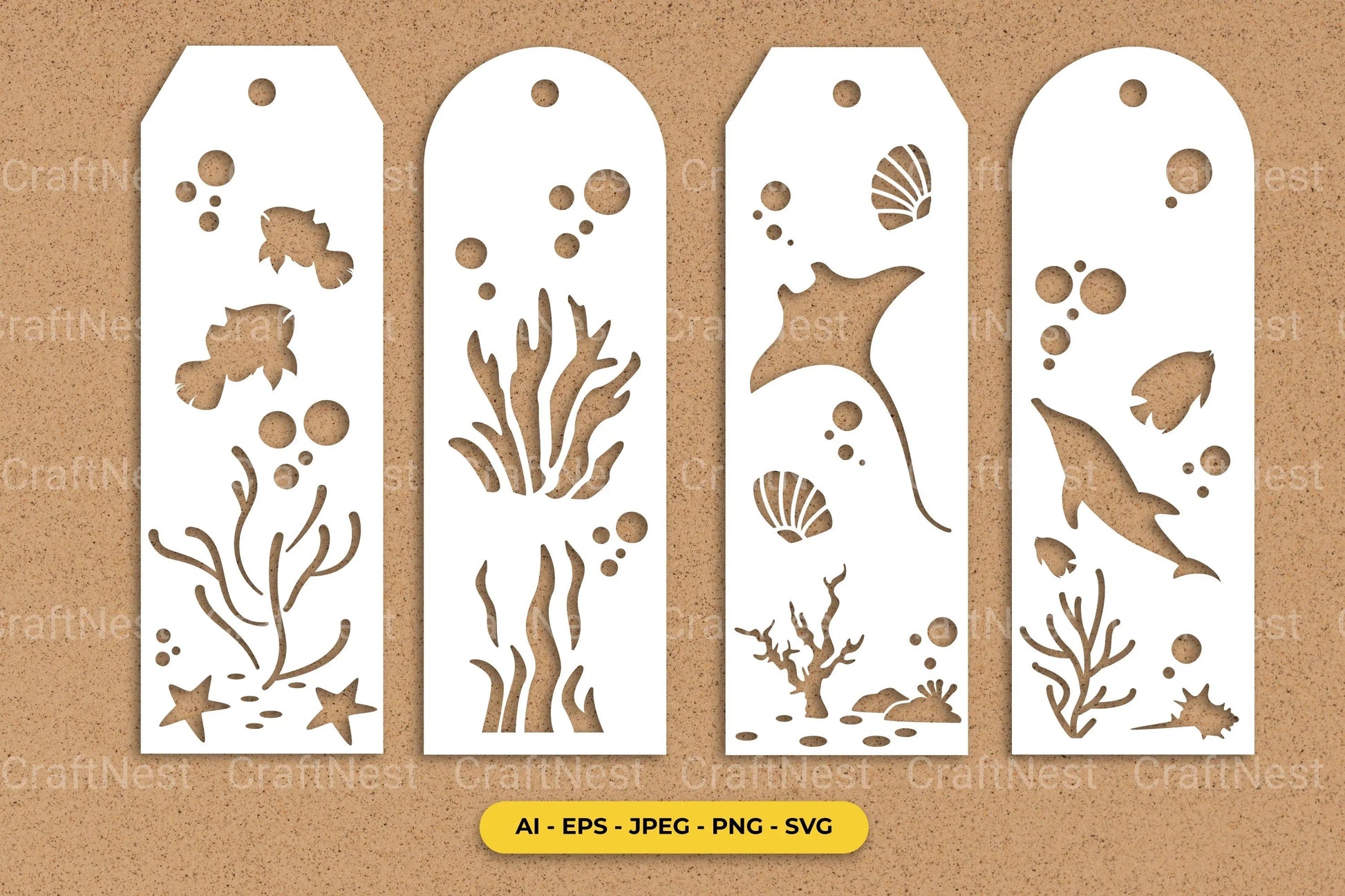 Ocean Papercut SVG Bundle - CraftNest - Digital Crafting and Art