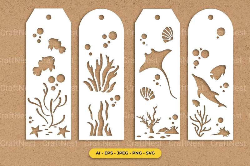 Ocean Papercut SVG Bundle - CraftNest - Digital Crafting and Art