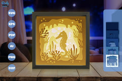 Ocean Seahorse Papercut SVG Bundle - CraftNest - Digital Crafting and Art