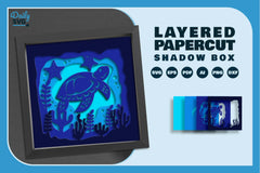 Ocean Turtle Papercut SVG Bundle - CraftNest - Digital Crafting and Art