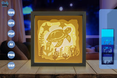 Ocean Turtle Papercut SVG Bundle - CraftNest - Digital Crafting and Art