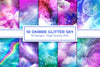 Ombre Glitter Sky Clipart Bundle