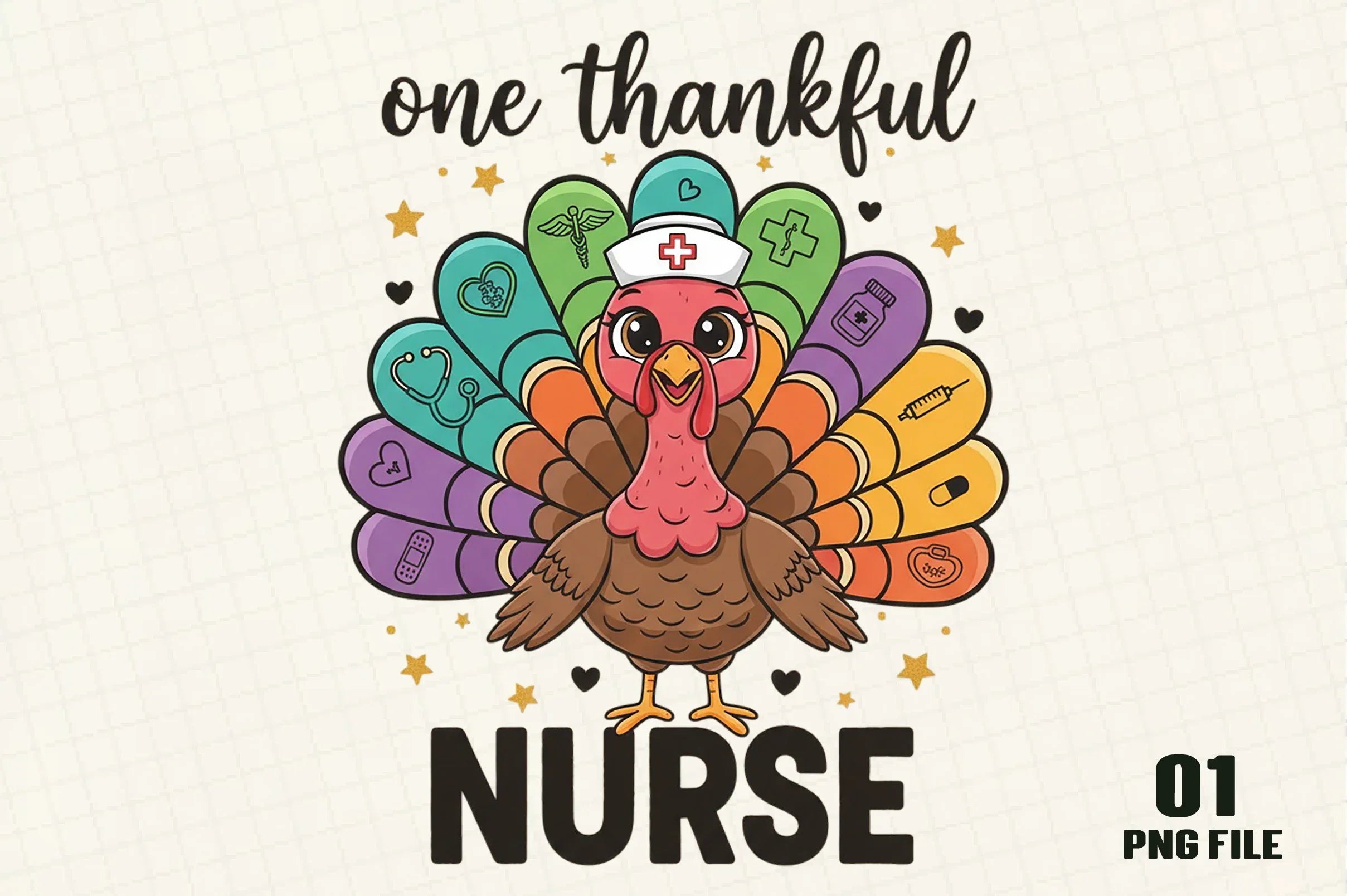 Thankful Nurse Turkey Clipart Bundle - CraftNest - Digital Crafting and Art