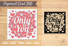 Only You Papercut Card SVG Design Bundle